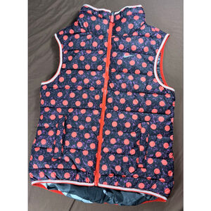 Girls Nike Reversible Black Red Polka Dot Camo Puffer Vest S/M